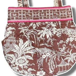 Vera Bradley Over the Shoulder Tote Bag Purse | Imperial Toile Pattern